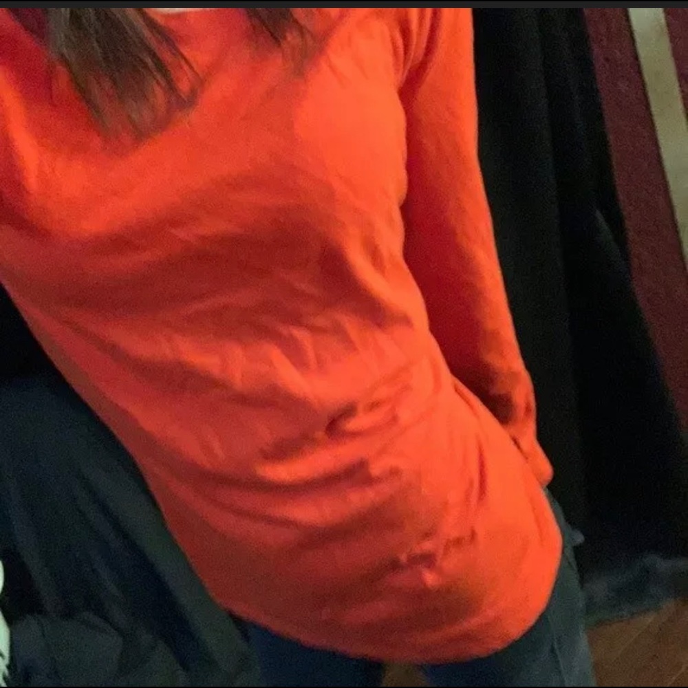 Red Long Sleeve Top Small